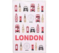 GIFT BRIT Giftbrit Ted Smith London Landmarks Cotton Tea Towel for Kitchen 100% Cotton Reusable Kitchen Cloths Multipurpose Tea Towel & Dishcloths Towels Super Soft and Quick Absorbent