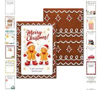 Gift Card Book Christmas, 12 Page Merry Christmas DIY Gift Card Booklet，C | Christmas Gift Card Holder Book with Spiral Binding, Gift Cards Book Holder for Family, Friends and Students