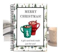Gift Card Book - Christmas Card Organizer, DIY Spiral Binding Gift Ĉ Book | Holiday Greeting Holder With Surprises On Every Page | For Family Friends Classmates Colleagues College Students, Pa