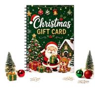 Gift Card Book Festive Party Greeting Keepsake Booklet | Christmas Gift Card Booklet for Adults Teens Kids Home Office Dorm School Party