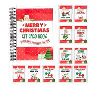 Gift Card Book,gift Card Book Christmas,30 Pages Colorful Christmas Cards,Surprises On Every Page, DIY Spiral-Bound Merry Christmass College Survival Holder Family Men Friends Grandma Grandpa Youth Te