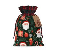 Gift Cartoon Santa Claus Christmas Burlap Gift Bags With Drawstring And Tags - Tiny Small Gift Bags For Xmas Candy And Christmas Supplies, Christmas Drawstring Gift Bags 8.3×11.8in