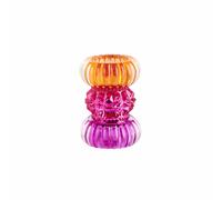 Gift Company Tealight holder Sari round, Crystal glass, Orange, Pink, Purple,...