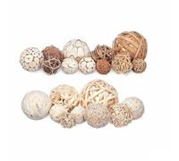 Gift Decor Set of Decorative Balls White Brown (12 Units)