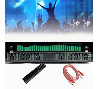 Gift Edian 31-Band Digital Equalizer, Professional Audio EQ with Bluetooth 5.4, Remote Control, Dynamic Spectrum, Double 10-Segment Tuning, USB Playback