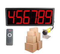 Gift Edian Digital LED Counter, Production Line Goods Counting Machine with Remote Control, Sensor Distance 10-70cm and Counting Range 0-999999, Power-off Memory Function, for Production, Packaging