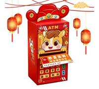 Gift Envelopes for Money,Cash Box in the shape of a vending machine,Automatic New Year Red Envelope Dispenser | For Teens Adults Men Women