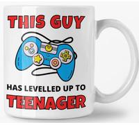 Gift for 13 Year Old Boy, Levelled Up to Teenager Design, Teen Boys 13th Birthday Gaming Coffee Mug