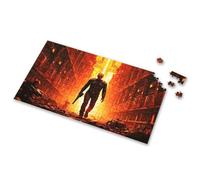 Gift For 4 Year Old Boy A Man Walks Through A Dystopian Cityscape, Armed And Determined. Picture Puzzle Toddlers Toys Toys For Boys 4-6(1000PCS)