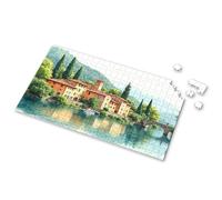 Gift For 4 Year Old Boy A Picturesque Riverside Village With Historic Buildings Picture Puzzle Toddlers Toys Toys For Boys 4-6(300PCS)