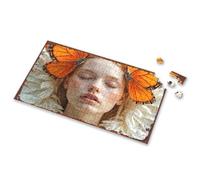 Gift For 4 Year Old Boy Monarch Butterflies Resting On A Dreamy Floral Background Picture Puzzle 3 Year Old Girl Gifts Toddler Puzzles(1000PCS)
