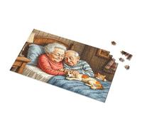 Gift For 4 Year Old Boy Senior Couple And Their Pets In Comfort Picture Puzzle Puzzles For Adults 1000 Pieces 1500 Piece Puzzle(1000PCS)