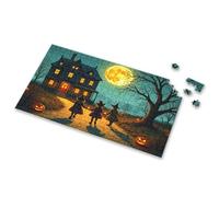 Gift For 4 Year Old Boy Three Witches Walk Towards A Haunted House On Halloween Night Picture Puzzle Kids Toys For Girls Gifts For 5 Year Old Girls(500PCS)