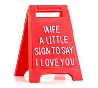Gift for Aniversary, “Wife, A Little Sign to Say I Love You” - Cute Valentine’s Day Gifts, Anniversary Present, Birthday Gift for Wife, Romantic Desk Decor, Novelty Love Sign