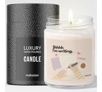 Gift for Authors - Luxury Soy Wax Candle - Vanilla, Jasmine, Sugared Almond - Makester