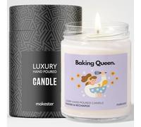 Gift for Bakers - Luxury Soy Wax Candle - Vanilla, Jasmine, Sugared Almond - Makester