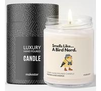 Gift for Bird Watcher - Luxury Soy Wax Candle - Vanilla, Jasmine, Sugared Almond - Makester