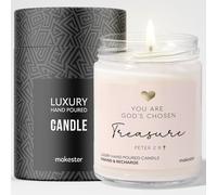 Gift for Christian - Luxury Soy Wax Candle - Vanilla, Jasmine, Sugared Almond - Makester