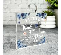 Gift For Father-In-Law Thank You Navy Watercolour Puzzle Plaque Keepsake Gift - Gift, Custom Present, Trinket, Keepsake Ornament, Acrylic Plaque, Home Decor Gift, Small, Unique Present