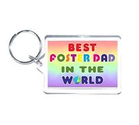Gift For Foster Dad - Best In The World - Novelty Keyring Present