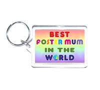 Gift For Foster Mum - Best In The World - Novelty Keyring Present