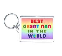 Gift For Great Nan - Best In The World - Novelty Keyring Present