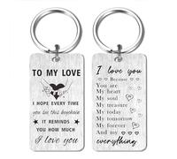 Gift for Him Her - Anniversary Christmas Valentines Day Gift for Husband Wife Girlfriend Boyfriend Just Because Keyring
