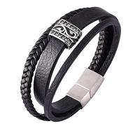 Gift for Men Bracelets, Bracelet Boy 3 Skull Bracelet Charms Bracelet Stainless Steel with Magnetic Clasp