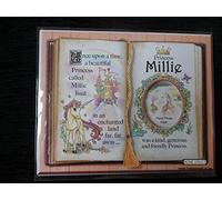 Gift for Millie Princess Unicorn Mount with Special Verse and Choice of Photo Frame (Brown Frame)