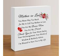 Gift for Mother in Law Thank You Gift for Mother in Law Wood Desk Decor for Home Bonus Mom Gifts for Mother in Law Mom Sign for Mothers Day Mother of the Bride Gift Christmas Birthday Gifts for Mother