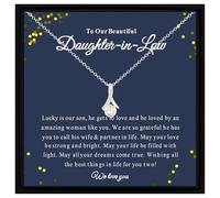 Gift For Our Daughter In Law Necklace for Daughter-in-Law Gift Pendant with Message Card and Box Surprise Gift for Daughter-in Law Gift Christmas Birthday Gift Wedding Day