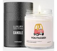Gift for Passing Driving Test - Luxury Soy Wax Candle - Vanilla, Jasmine, Sugared Almond - Makester
