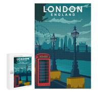 Gift for Puzzle Lovers: London Travel, 1000 PCS, Displayable Picture Puzzle, with A Decorative Finished Picture