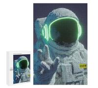 Gift for Puzzle Lovers - Space Explorer Helmet, Adult Wooden Jigsaw, 1000 PCS, for Mindful Indoor Entertainment