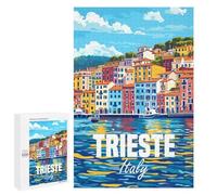 Gift for Puzzle Lovers: Trieste Italy, 1000 PCS, Jigsaw Puzzle for Adults - to Assemble, Frame And Display