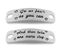 Gift for Runner Trainer Tags Go As Far As You Can And Then Take More Step Shoelace Tag Shoelace Charm Fitness Gym Presents Get Fit Running Runners Gift Inspirational Tag for Women Friend