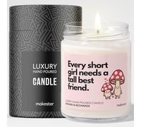 Gift for Short People - Luxury Soy Wax Candle - Vanilla, Jasmine, Sugared Almond - Makester