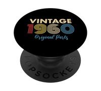 Gift for Someone Born in 1960, Retro, Vintage Style PopSockets Adhesive PopGrip