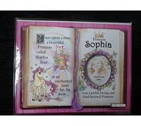 Gift for Sophia Princess Unicorn Mount with Special Verse and Choice of Photo Frame (Brown Frame)