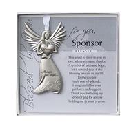 Gift for Sponsor- Beautiful Blessed Angel with Touching Sentiment/Sponsor Appreciation Gift/Thank You Gift for Sponsor/Confirmation Sponsor Gift (Metal)