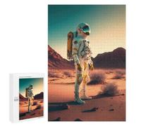 Gift for Winter Evenings - Astronaut on Mars -6, Decorative Wooden Puzzle, 1000 PCS - to Assemble, Frame And Display
