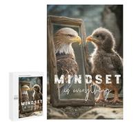 Gift for Winter Evenings: Mindset Is Everything, 1000 PCS, Wooden Art Puzzle, for Mindful Indoor Entertainment