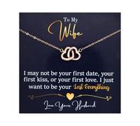 Gift for Your Wife - Choice of Sterling Silver Necklace With Personalised Message Card Lovingly Boxed (Luxury Wooden LED Gift Box, Silver Love Knot)