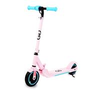Gift Gadgets X1 Electric Scooter for Kids LED Rainbow Lights & Display, 150w 3 Speed Mode Up to 9.9Mph Folding & Adjustable For ages 6-12 Years Old (Pink)