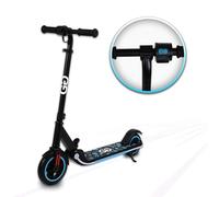 Gift Gadgets X1 Electric Scooter for Kids LED Rainbow Lights & Display, 150w 3 Speed Mode Up to 9.9Mph Folding & Adjustable For ages 6-12 Years Old (Black)