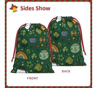 Gift Guide Collection Printed Christmas Drawstring Gift Bag, A Convenient Choice For Packaging Small Gifts