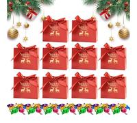 Gift Holders, Christmas Festival Bag Set Paper Material, Drawstring Tie Closure Component, Home Cheer Sharing Vessel, School Class Activity Supply, Medium Size Assorted Graphics