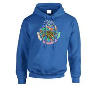 Gift Hub Accept Understand Love Mens Hoody Autism Awareness Sunflower Puzzle Graphic Art Casual Outerwear For Men Events Support Hoodie Royal Blue - Medium