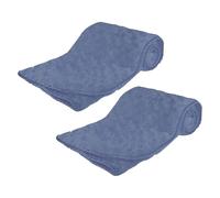 Gift Hub Baby Blanket for Newborn | 2 Pack Fluffy Throw Polyester Blanket | Soft, Cozy & Lightweight | Ideal for Pram, Nursery, Baby Car Seat, Snuggles & Travel | Dark Blue