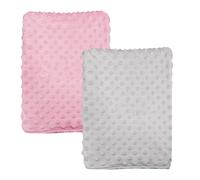 Gift Hub Baby Blanket for Newborn | Bubble,Cellular Soft, & Cozy Baby Blanket Pack of 2 | Perfect for Baby Boys & Girls Swaddling, & Nursery Use | Size 75x100 CM, Pink & Grey
